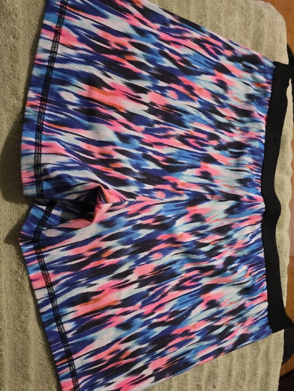 Justice Multicolor Blue Pink Abstract Swim Shorts